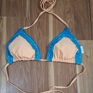Lace Trim Bikini Top